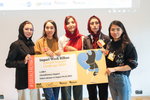 Five young Afghan students shine at Bilbao's Impact Week